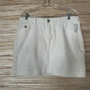 Old Navy White Denim Skirt